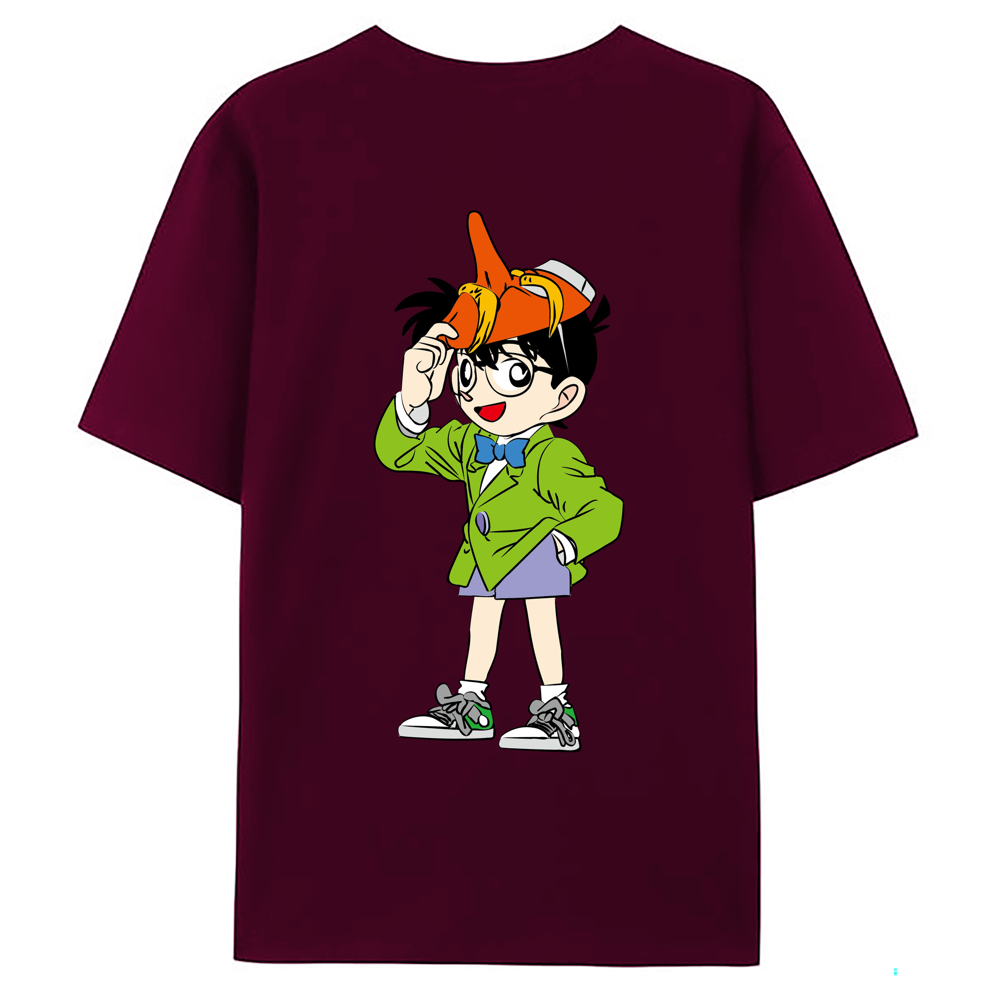 （画像用） 名探偵コナン 江戸川 コナン Detective Conan Conan Edogawa レディース半袖Tシャツ(バックプリント)